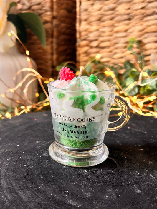 Mini bougie chantilly parfum FRAISE MENTHE