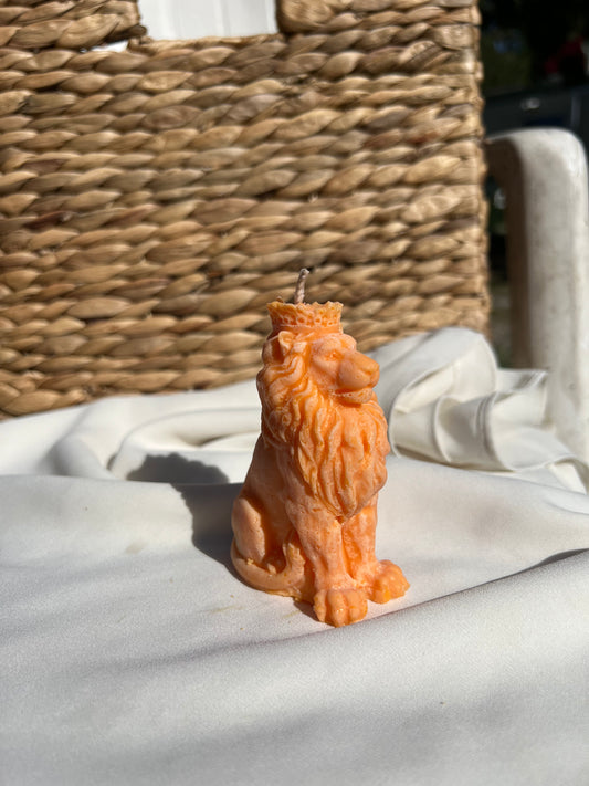 Bougie lion majestueux parfum ORANGE